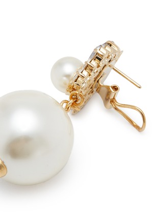 Detail View - Click To Enlarge - ANTON HEUNIS - Swarovski crystal pearl drop earrings