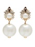 Main View - Click To Enlarge - ANTON HEUNIS - Swarovski crystal pearl drop earrings