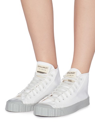 Figure View - Click To Enlarge - SPALWART - 'Special Mid' canvas high top sneakers