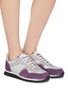 Figure View - Click To Enlarge - SPALWART - 'Marathon Trail Low' contrast suede panel mesh sneakers