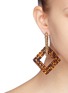 Figure View - Click To Enlarge - ROSANTICA - 'Carrarmato' beaded square drop earrings