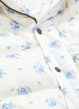  - BALENCIAGA - Retractable hood floral print oversized down puffer jacket