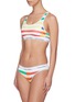 Figure View - Click To Enlarge - CALVIN KLEIN UNDERWEAR - Logo waistband stripe bikini briefs