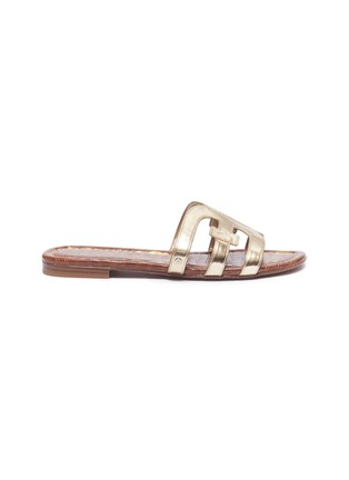 Main View - Click To Enlarge - SAM EDELMAN - 'Bay' faux leather slide sandals