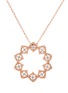 Main View - Click To Enlarge - ROBERTO COIN - 'Roman Barocco' diamond 18k rose gold hoop pendant necklace