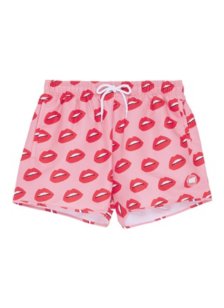 Main View - Click To Enlarge - TOPMAN - Lips print swim shorts