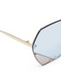 Detail View - Click To Enlarge - FOR ART'S SAKE - 'Icy' mirror hexagonal frame metal sunglasses
