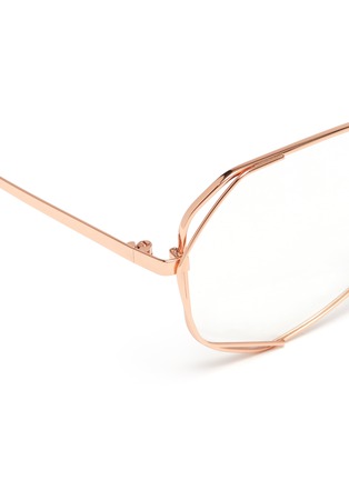 Detail View - Click To Enlarge - FOR ART'S SAKE - 'Genius' angular frame metal optical glasses