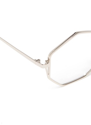Detail View - Click To Enlarge - FOR ART'S SAKE - 'Antidote' hexagonal frame metal optical glasses