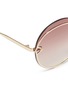 Detail View - Click To Enlarge - FOR ART'S SAKE - 'Quartz' metal round sunglasses