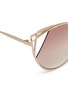 Detail View - Click To Enlarge - FOR ART'S SAKE - 'Delta' cutout metal cat eye sunglasses
