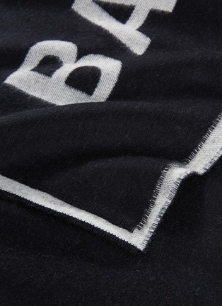 Detail View - Click To Enlarge - BALENCIAGA - Logo jacquard wool scarf