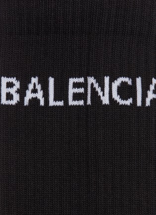 Detail View - Click To Enlarge - BALENCIAGA - 'Everyday' logo intarsia socks