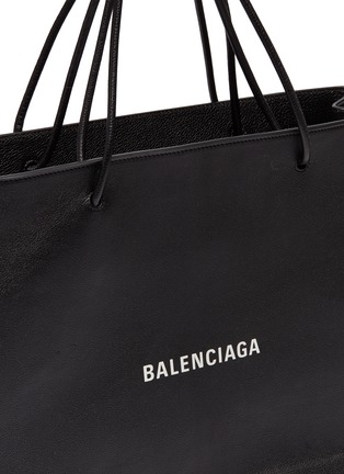 Detail View - Click To Enlarge - BALENCIAGA - 'East-West' logo print medium leather shopping tote bag