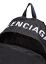 Detail View - Click To Enlarge - BALENCIAGA - 'Wheel' logo embroidered backpack