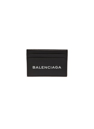 Main View - Click To Enlarge - BALENCIAGA - 'Everyday' logo embossed leather card holder