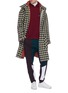 Figure View - Click To Enlarge - 8ON8 - Hooded gingham check wool duffle coat