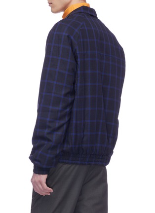 Back View - Click To Enlarge - 8ON8 - Windowpane check wool shirt jacket