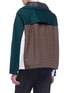 Back View - Click To Enlarge - 8ON8 - Tartan plaid panel colourblock track jacket