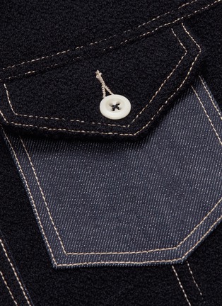  - 10633 - Frayed patch tweed bouclé jacket