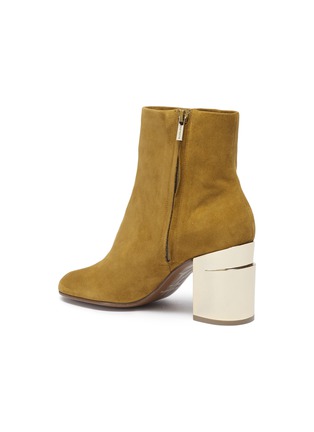 Detail View - Click To Enlarge - CLERGERIE - 'Keyla' twisted heel suede ankle boots