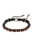 Main View - Click To Enlarge - TATEOSSIAN - Tiger eye disc bead macramé braided bracelet