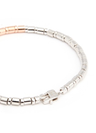 Detail View - Click To Enlarge - TATEOSSIAN - 'Pure Bamboo' rose gold rhodium silver disc bracelet