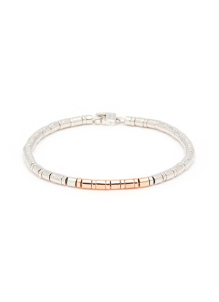 Main View - Click To Enlarge - TATEOSSIAN - 'Pure Bamboo' rose gold rhodium silver disc bracelet