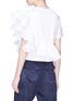 Back View - Click To Enlarge - 3.1 PHILLIP LIM - Ruffle poplin panel T-shirt