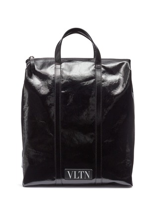 Main View - Click To Enlarge - VALENTINO GARAVANI - Valentino Garavani Logo patch coated canvas backpack