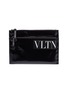 Main View - Click To Enlarge - VALENTINO GARAVANI - Valentino Garavani Logo patch twill zip pouch