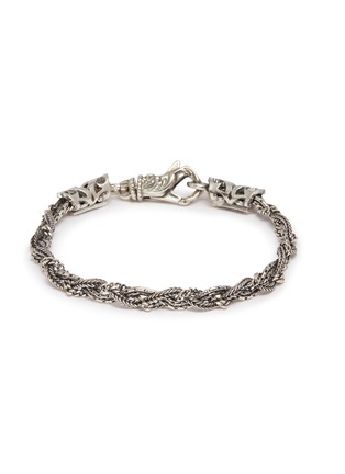 Main View - Click To Enlarge - EMANUELE BICOCCHI - Multi braided chain silver bracelet