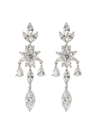 Main View - Click To Enlarge - CZ BY KENNETH JAY LANE - Cubic zirconia floral drop earrings