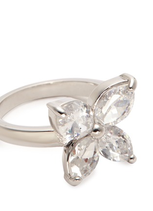 Detail View - Click To Enlarge - CZ BY KENNETH JAY LANE - Cubic zirconia floral ring