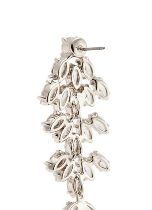 Detail View - Click To Enlarge - CZ BY KENNETH JAY LANE - Cubic zirconia leaf statement earrings