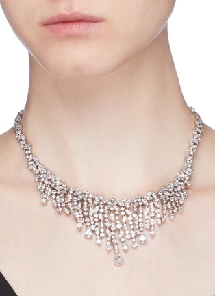Figure View - Click To Enlarge - CZ BY KENNETH JAY LANE - Cubic zirconia bib necklace