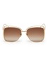 Main View - Click To Enlarge - SUNDAY SOMEWHERE - 'Poppy' cutout metal cat eye sunglasses