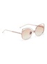 Figure View - Click To Enlarge - SUNDAY SOMEWHERE - 'Daisy' cutout metal cat eye sunglasses
