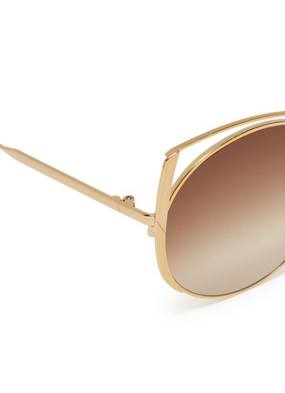 Detail View - Click To Enlarge - SUNDAY SOMEWHERE - 'Daisy' cutout metal cat eye sunglasses
