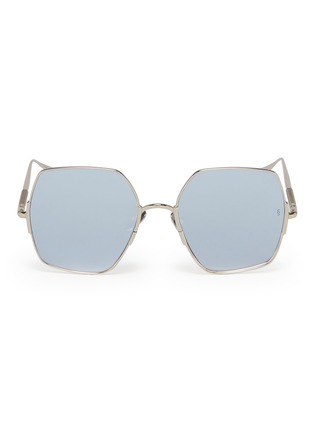 Main View - Click To Enlarge - SUNDAY SOMEWHERE - 'Eden' mirror metal angular square sunglasses