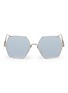 Main View - Click To Enlarge - SUNDAY SOMEWHERE - 'Eden' mirror metal angular square sunglasses
