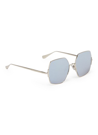 Figure View - Click To Enlarge - SUNDAY SOMEWHERE - 'Eden' mirror metal angular square sunglasses
