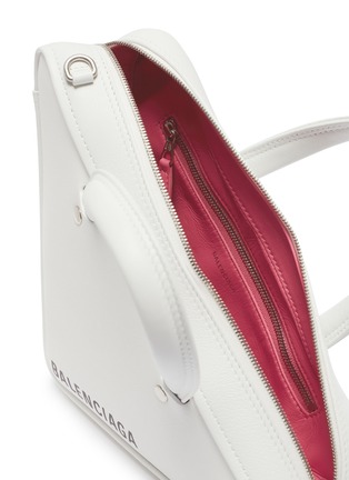 Detail View - Click To Enlarge - BALENCIAGA - 'Triangle' logo print XS leather shoulder bag