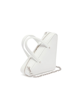 Figure View - Click To Enlarge - BALENCIAGA - 'Triangle' logo print XS leather shoulder bag
