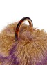 Detail View - Click To Enlarge - MARNI - 'Pannier' tortoiseshell ring handle lamb fur crossbody bag