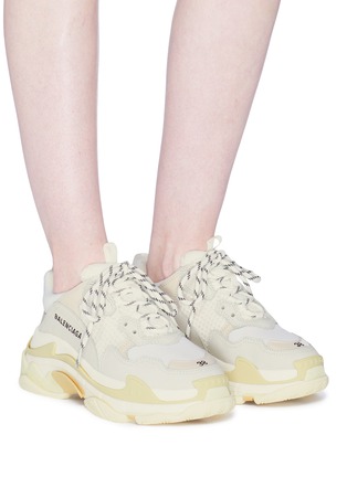 Figure View - Click To Enlarge - BALENCIAGA - 'Triple S' stack midsole mesh sneakers