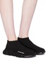 Figure View - Click To Enlarge - BALENCIAGA - 'Low Speed' knit sock sneakers