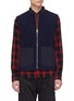 Main View - Click To Enlarge - THE WORKERS CLUB - Contrast twill pocket wool melton zip gilet