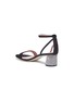 Detail View - Click To Enlarge - PEDDER RED - 'Ally' strass heel ankle strap suede sandals