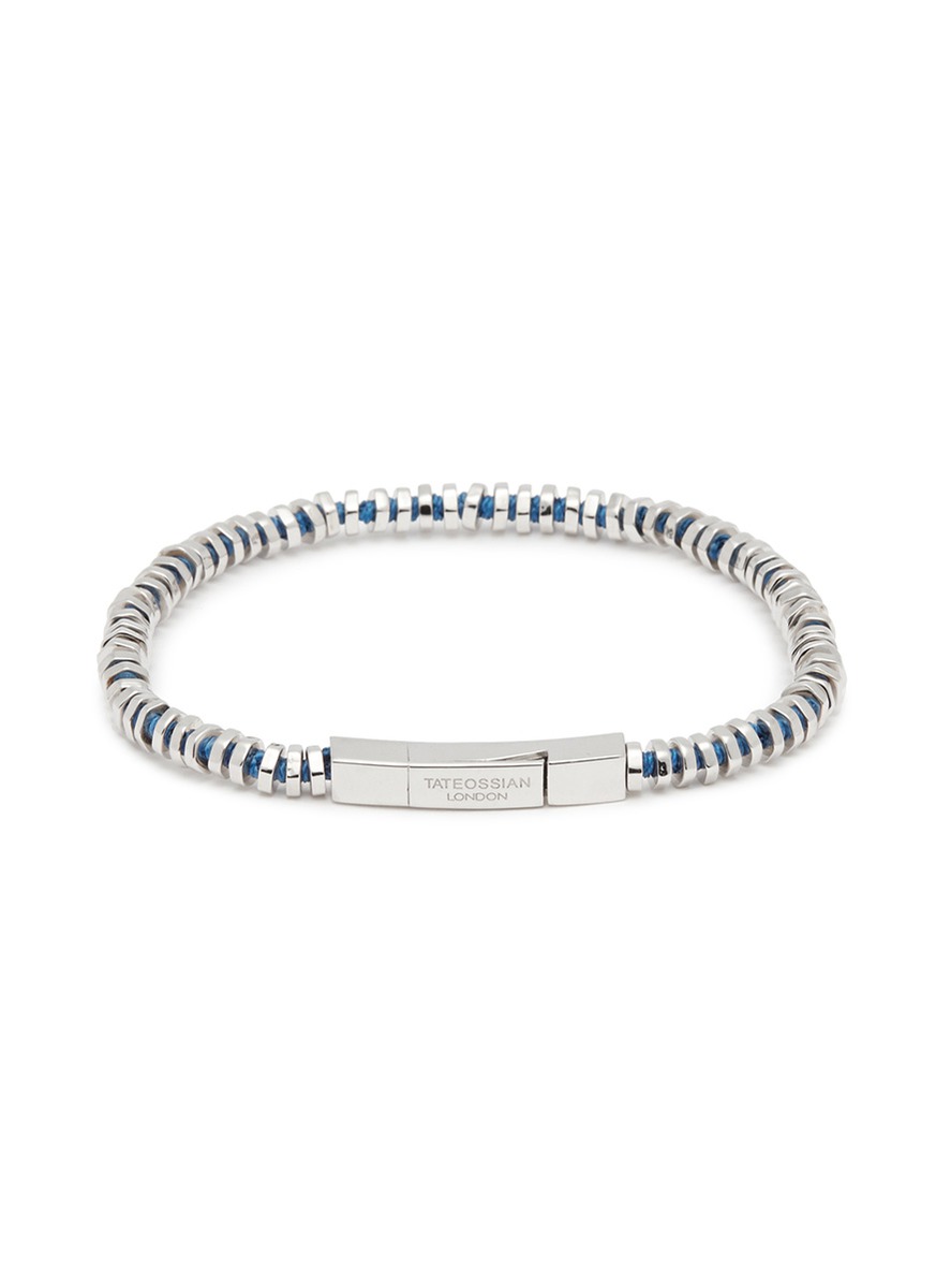 ’Mini Click’ silver disc bead bracelet